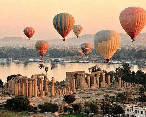 Hot Air Balloon At Sunrise, Luxor